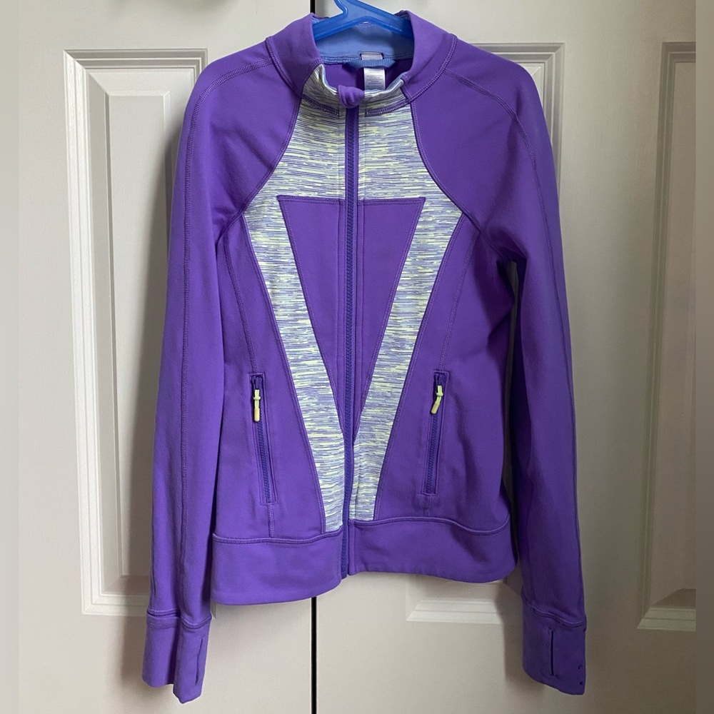 Ivivva Girls Track Jacket- purple color, size 10